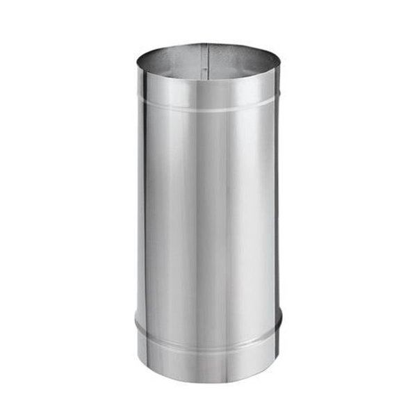 Keen 8 x 24 in. Single Wall Stove Pipe Straight Length - Stainless Steel KE2213175